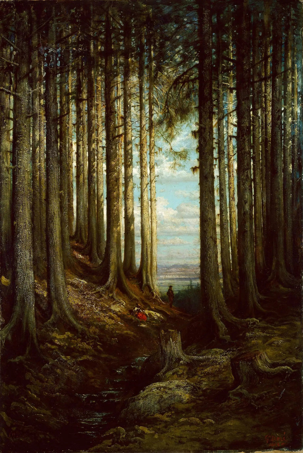 Scène alpine - Gustave Doré image 1 copie peinte à la main à l’huile