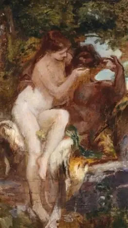 Kærlighedsscene - Franz von Stuck