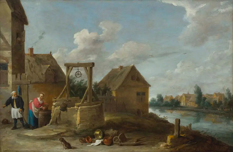 Szenen ved brønden - David Teniers den Yngre