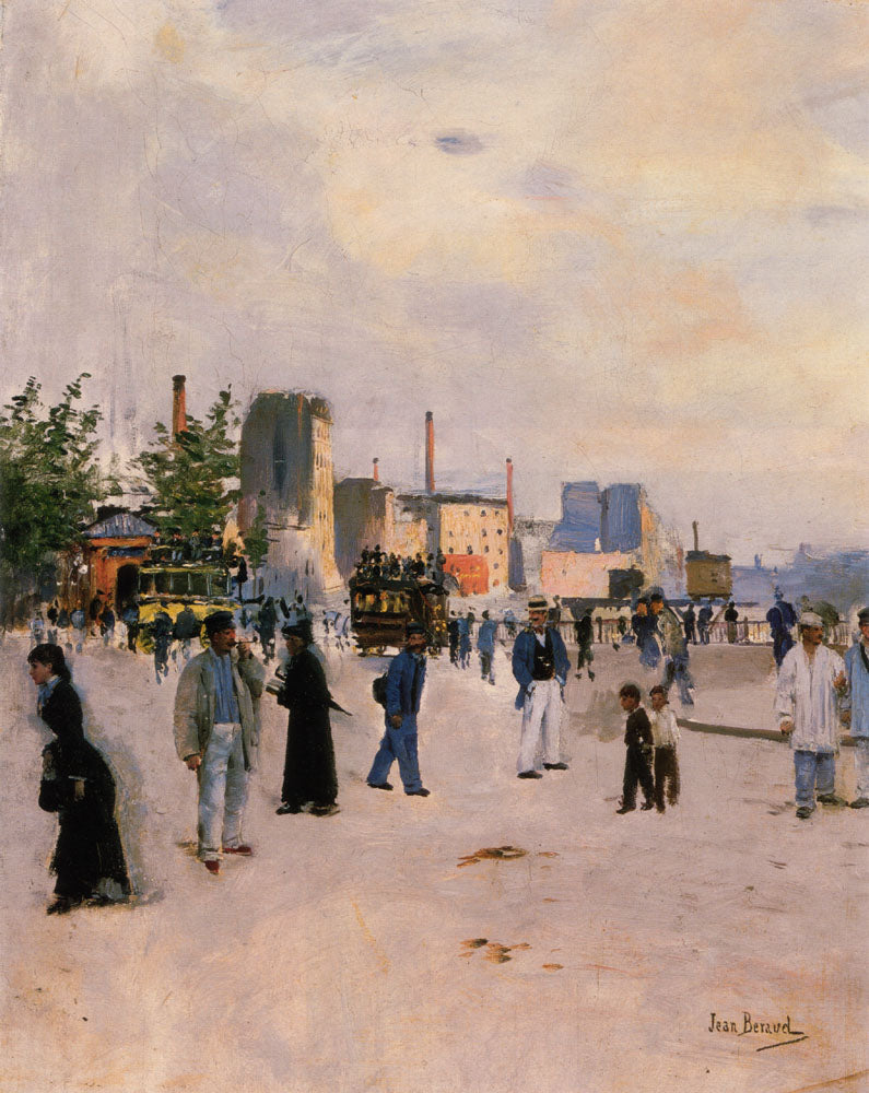 Scene med fabrikskaminer - Jean Béraud