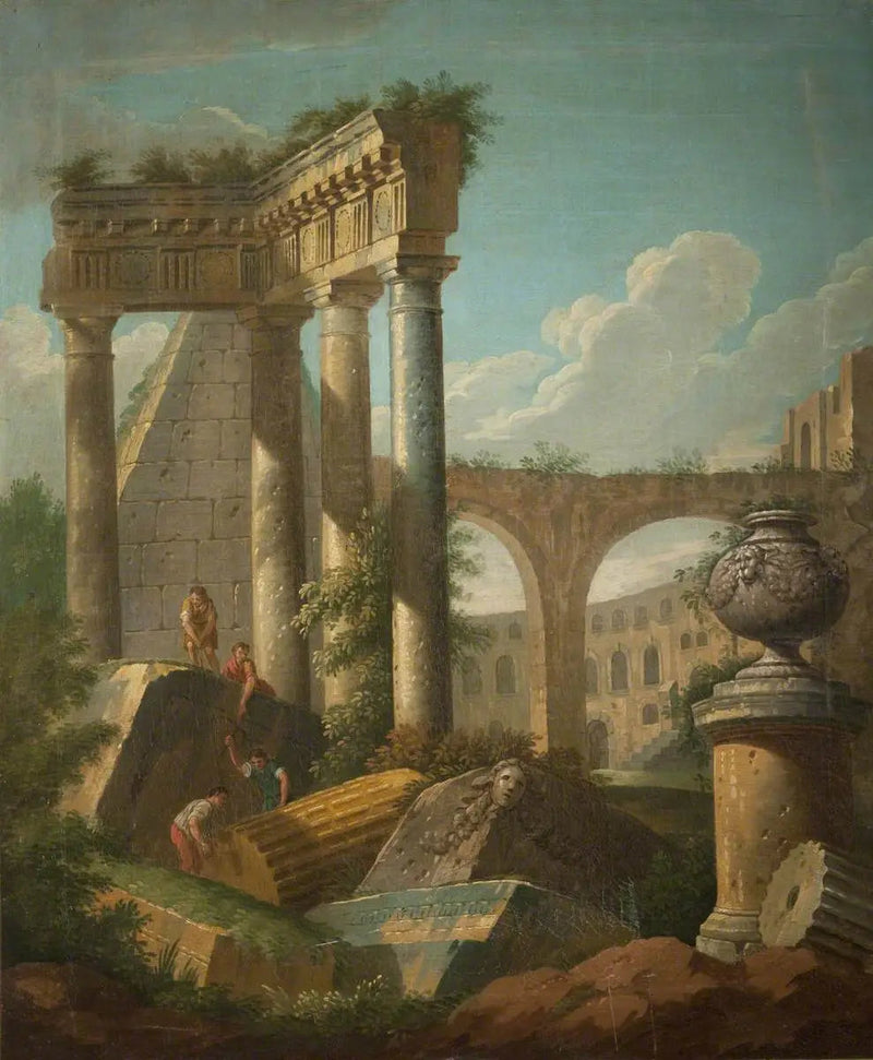 Klassisk scene (Templet i ruiner) - Giovanni Paolo Panini
