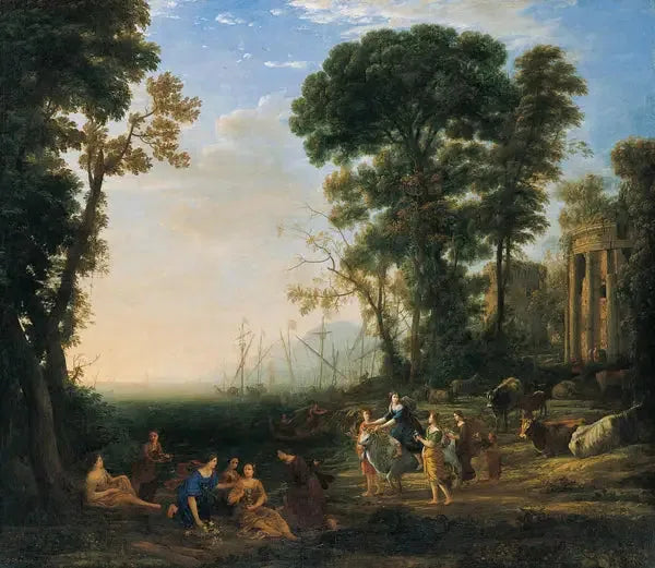 Kystscene med Europa og tyr - Claude Lorrain