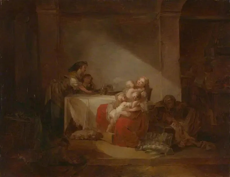Indendørs scene - Jean-Honoré Fragonard