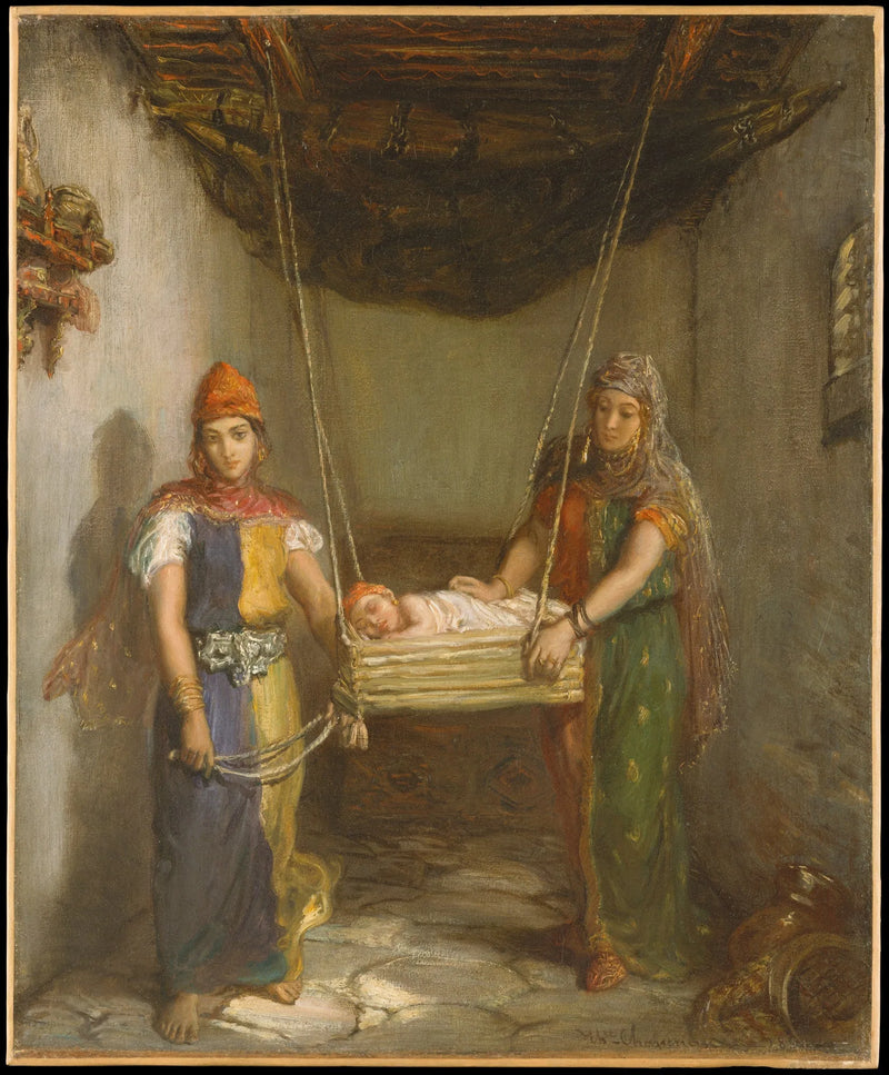 Scene i det jødiske kvarter i Constantine - Théodore Chassériau
