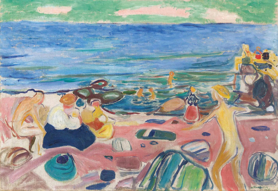 Bade scene i Åsgårdstrand - Edvard Munch