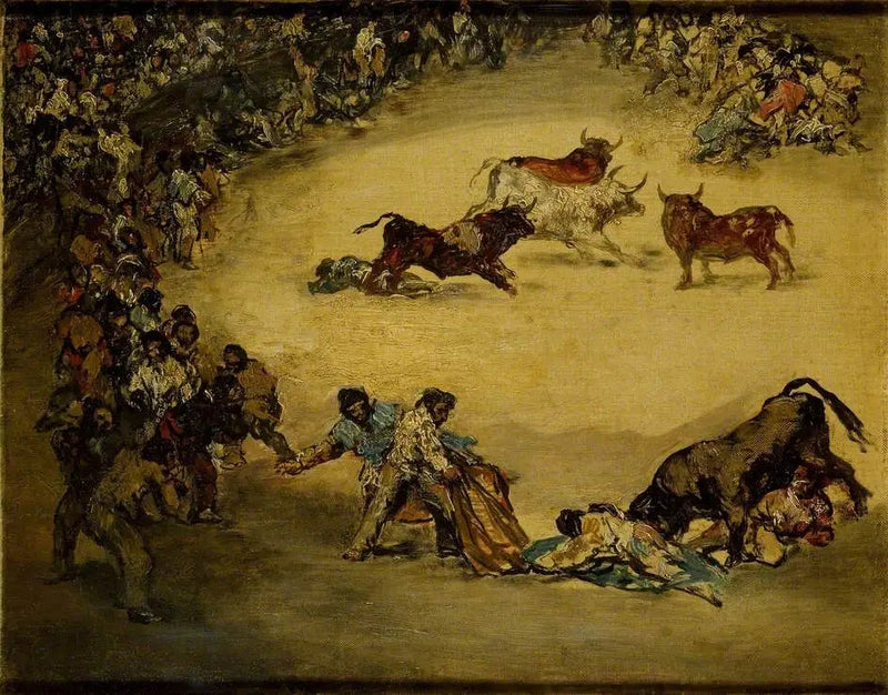 Tyrefægtningsscene: Sjov fra Spanien - Francisco de Goya