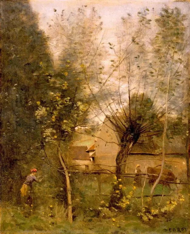 Landbrugsscene - Jean-Baptiste Camille Corot