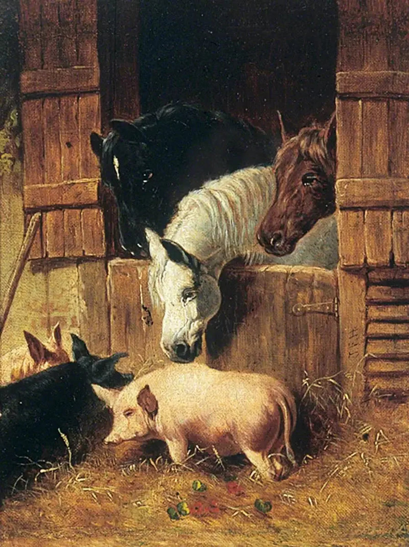 Gårdsscene - John Frederick Herring, Sr.