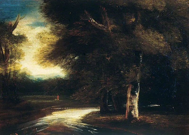 Skov- og flodscene - Joshua Reynolds