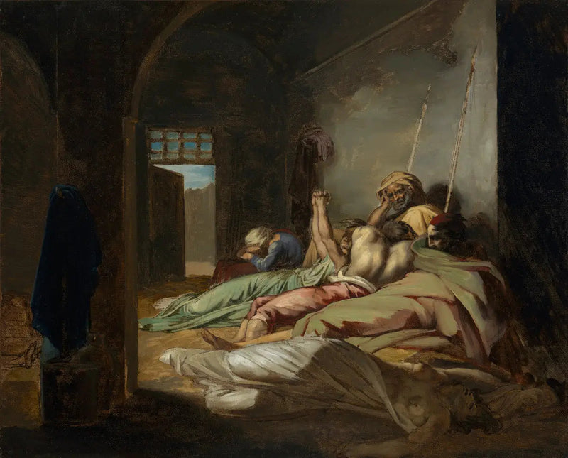 Scenen for epidemien af gul feber i Cadiz - Théodore Géricault