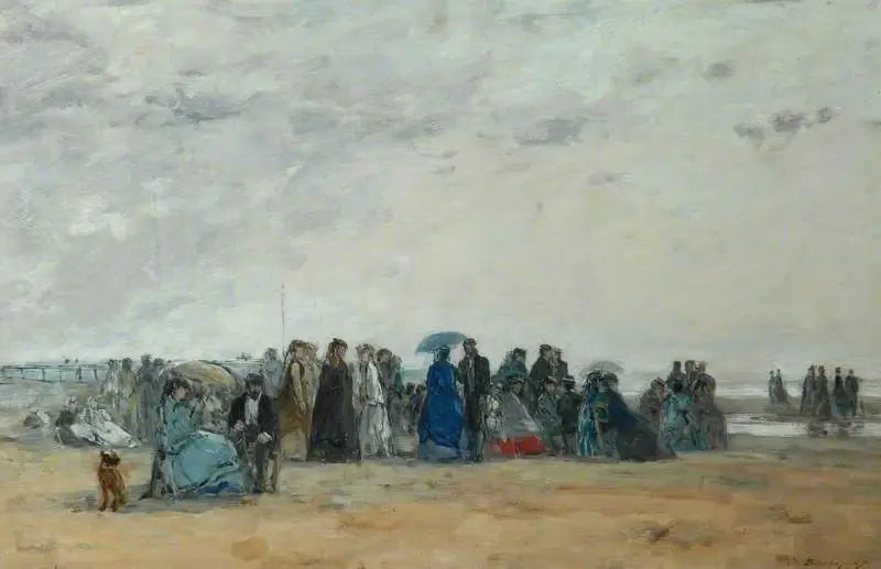 Strandscene ved lavvande - Eugène Boudin