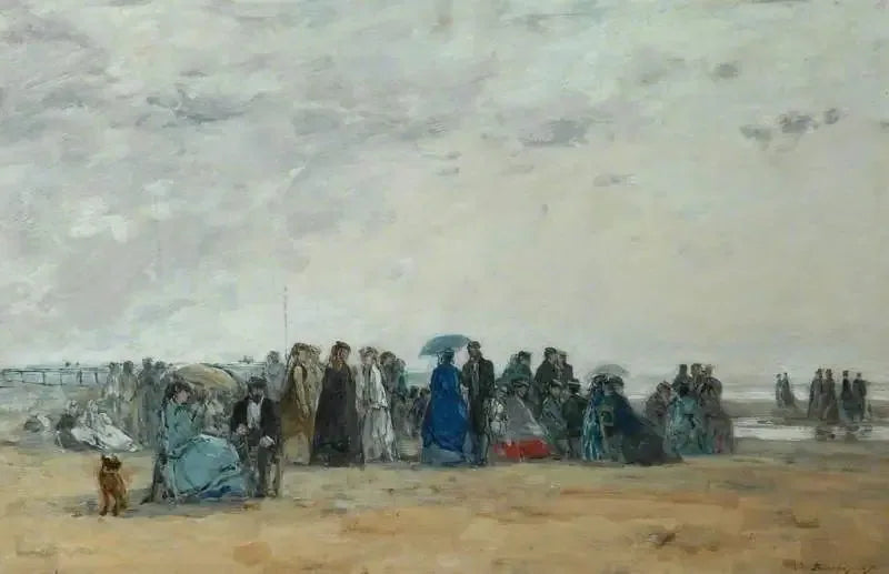 Strandscene ved lavvande - Eugène Boudin