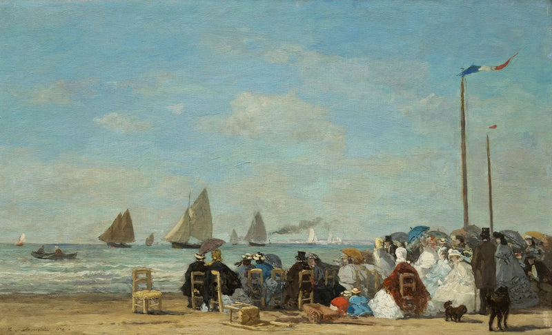 Strandscene i Trouville - Eugène Boudin