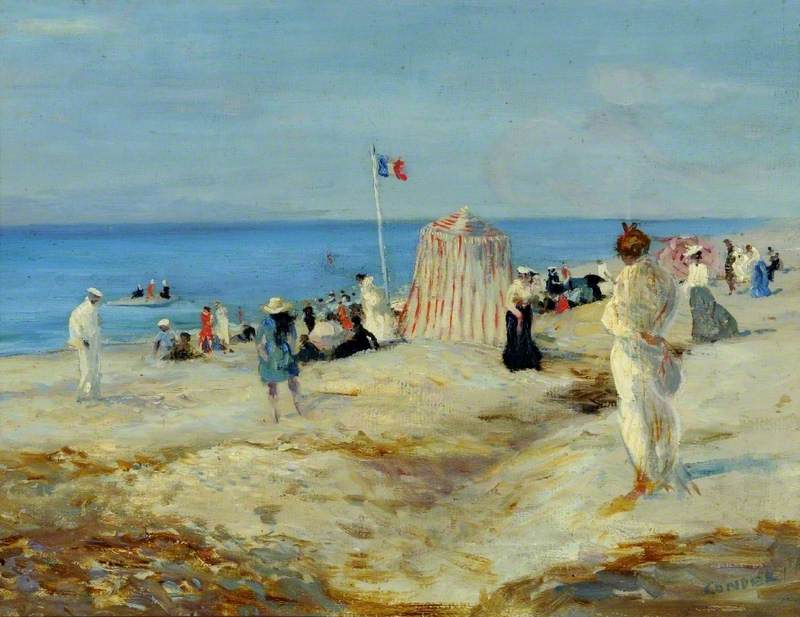 Fransk strandscene, Dieppe - Charles Conder