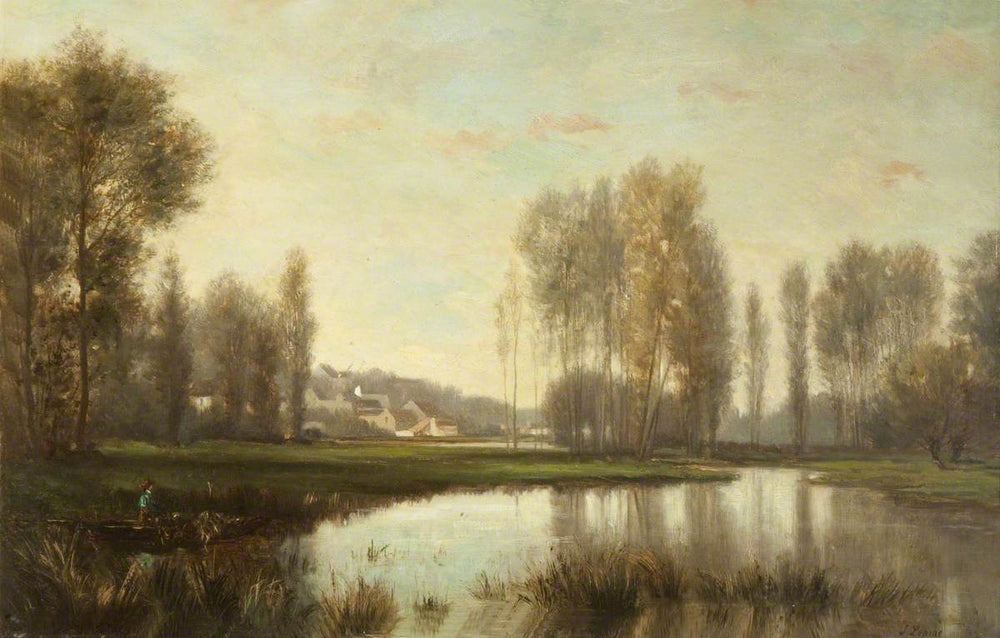 Scène de rivière - Stanislas Lépine image 1 copie peinte à la main à l’huile