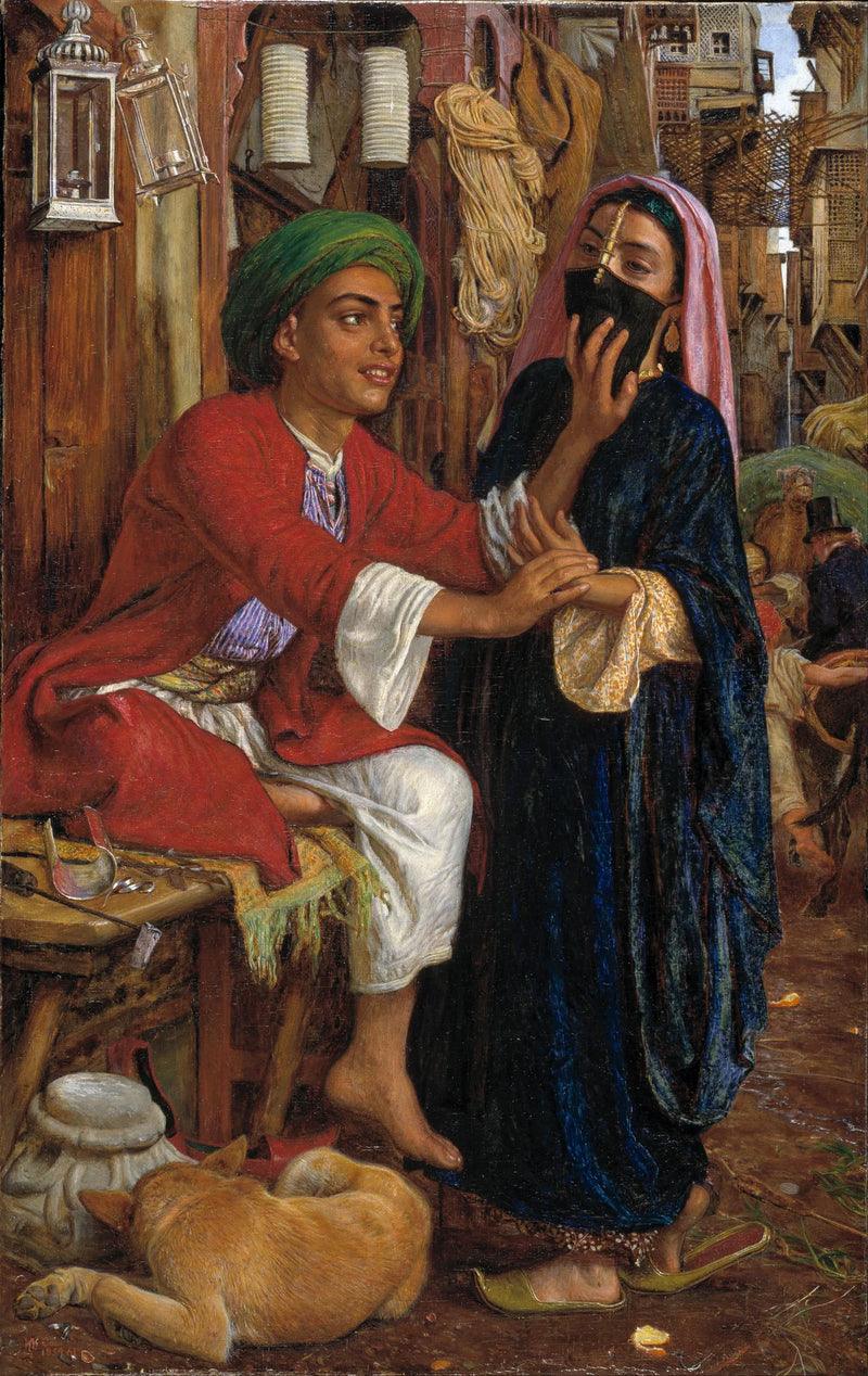 Gadebillede i Kairo: Den galante domstol af lanternefabrikanten - William Holman Hunt