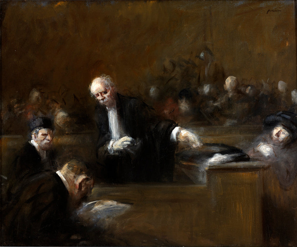 Scène de salle d'audience - Jean-Louis Forain image 1 tableau peint à l’huile sur toile
