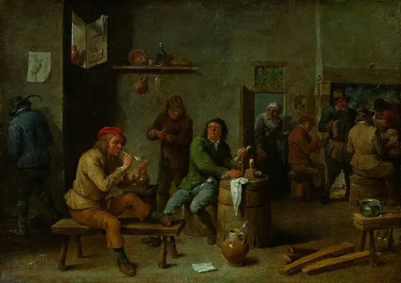 Tavernebillede (Røgere i en kro). - David Teniers den Yngre