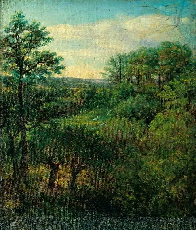 Dal-scene med træer - John Constable