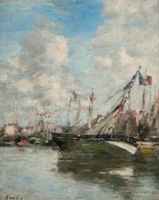 Havnescene, Trouville - Eugène Boudin