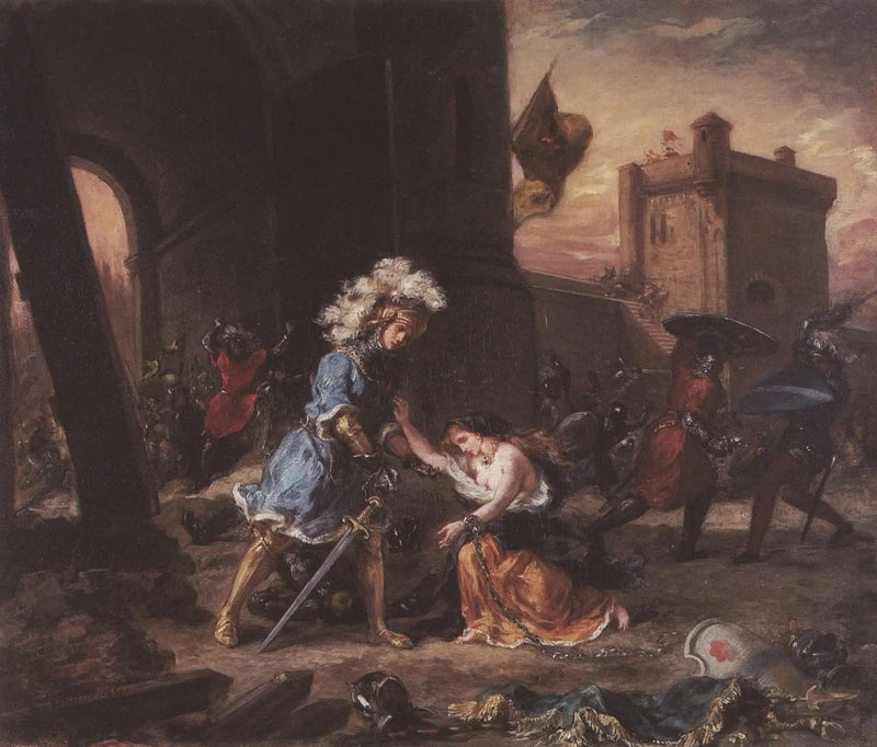 Scene fra romanen Amadis de Gaule - Eugène Delacroix