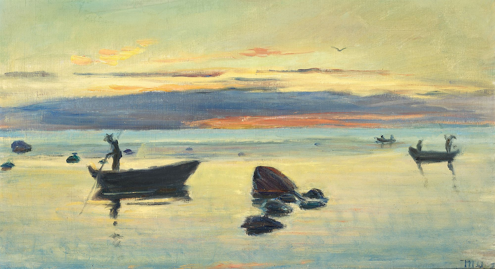 Aftenscene fra Skagen. -Michael Peter Ancher