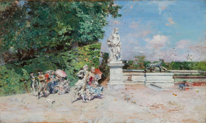 Gallantscene i Versailles-parken - Giovanni Boldini