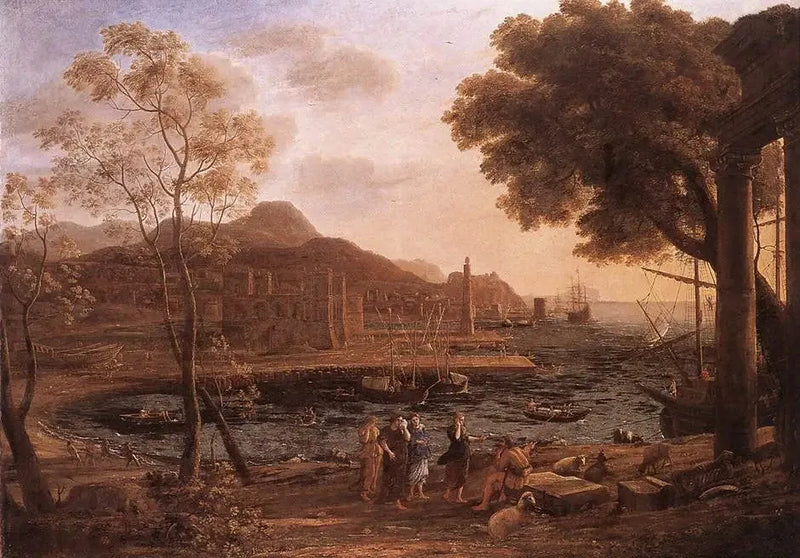 Havne scene med Heliader i sorg - Claude Lorrain