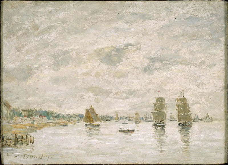 Havnescene - Eugène Boudin