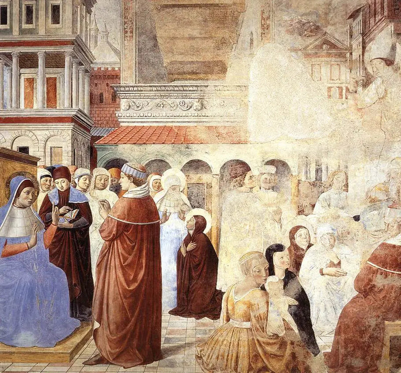 Scener med Sankt Ambrosius (scene 9, nordvæggen) - Benozzo Gozzoli
