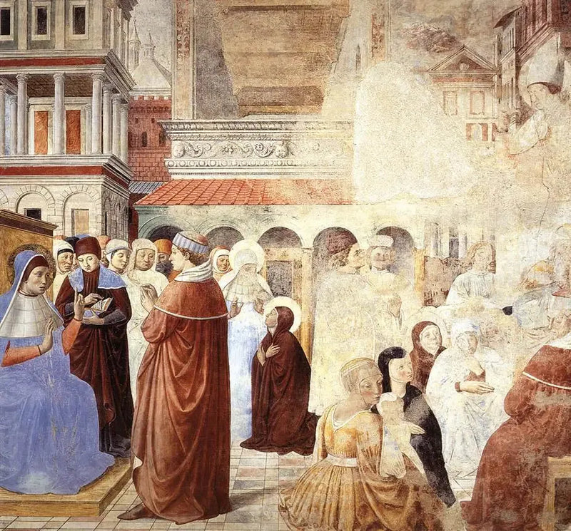 Scener med Sankt Ambrosius (scene 9, nordvæggen) - Benozzo Gozzoli