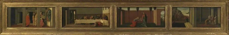 Scener fra Marie-Madeline's liv: moderne kopi efter Sandro Botticelli (fire paneler af predella) - Sandro Botticelli