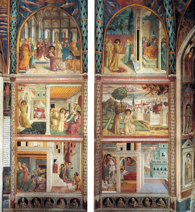 Scener fra den hellige Fransiscus' liv - Benozzo Gozzoli