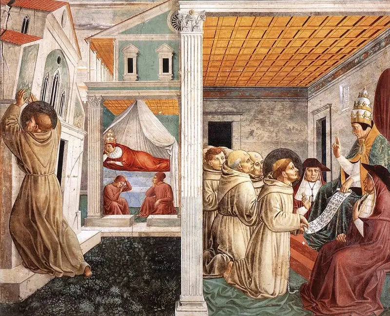 Szenen fra den hellige Fransiscus' liv (Scene 5) - Benozzo Gozzoli