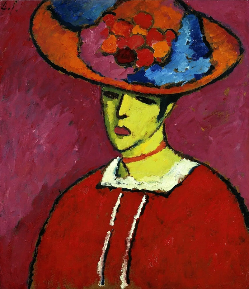 Schokko med hat med brede brims - Alexej von Jawlensky