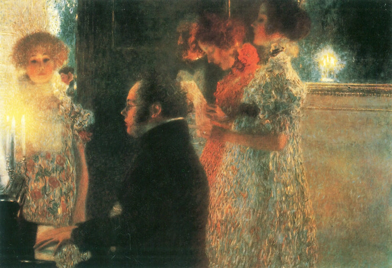 Schubert på klaver II - Gustav Klimt