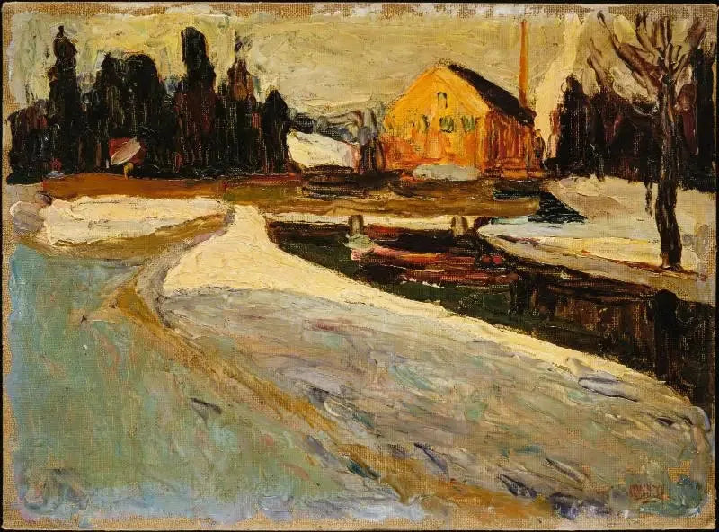 Schwabing, soleil d'hiver - Vassily Kandinsky image 1 reproduction de peinture à l’huile