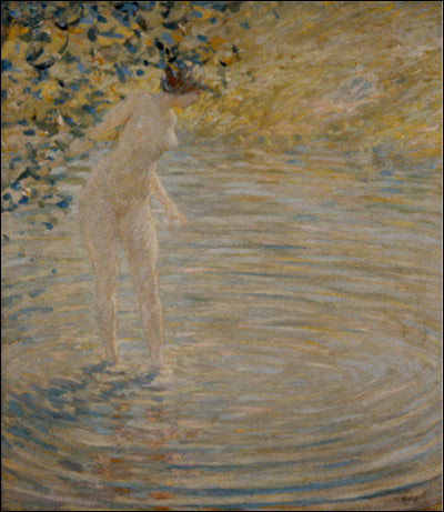 Badning i en bæk - Robert Lewis Reid