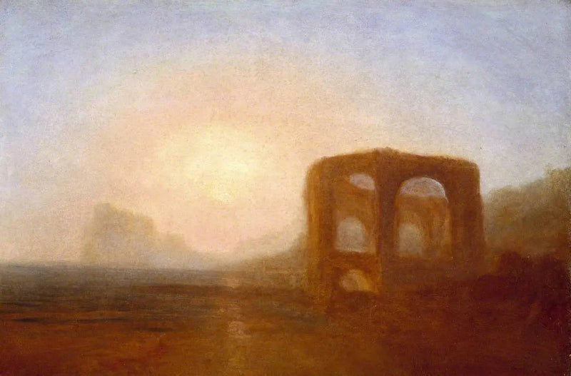 Kystlinje med Ruin, sandsynligvis Baiae-bugten - J. M. W. Turner