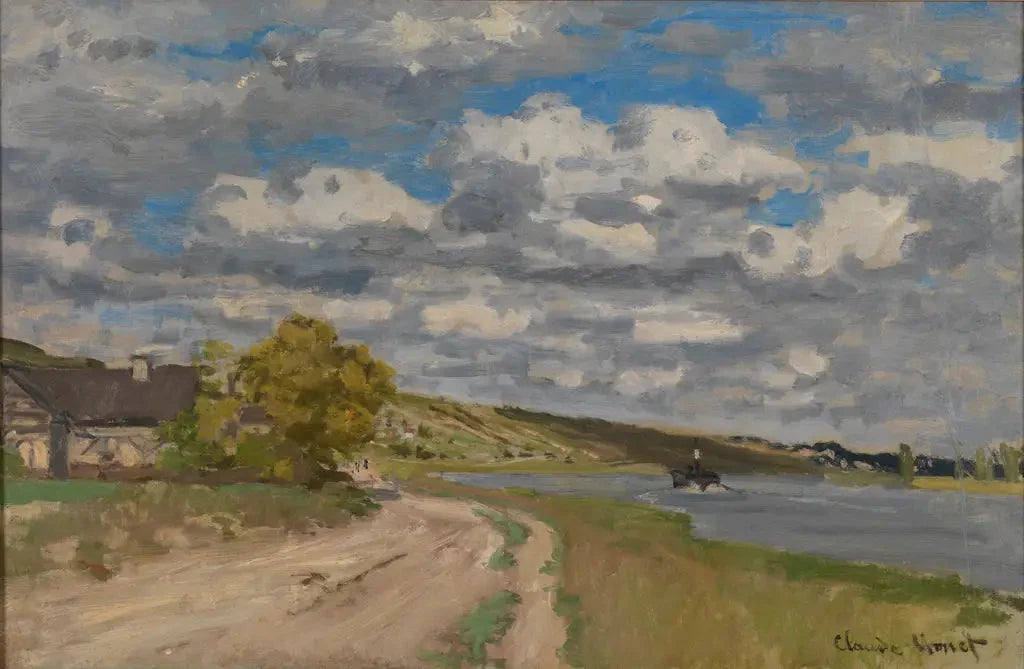 La Seine près de son estuaire, Honfleur W115 par Claude Monet, vers 1868, RISD Museum