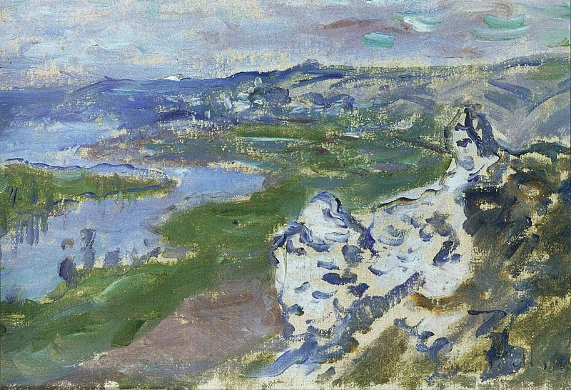 Seinen set fra højderne af Chantemesle W671 - Claude Monet