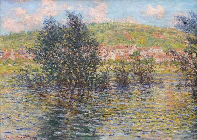 Seinen ved Vétheuil, sol efter regn W528 - Claude Monet