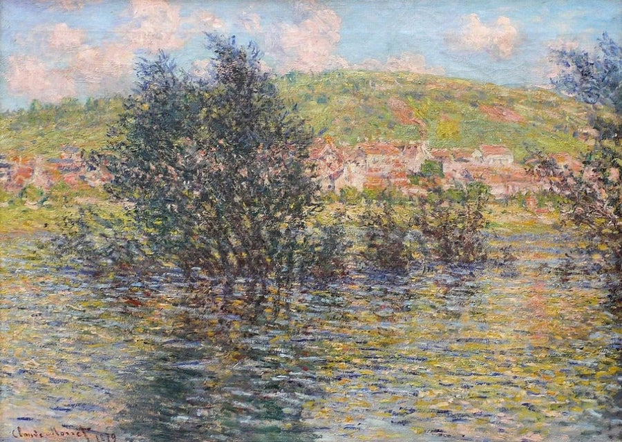 Seinen ved Vétheuil, sol efter regn W528 - Claude Monet