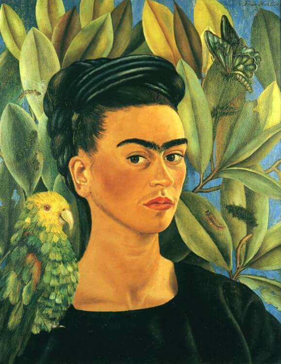 Autoportrait avec Bonito - Frida Kahlo