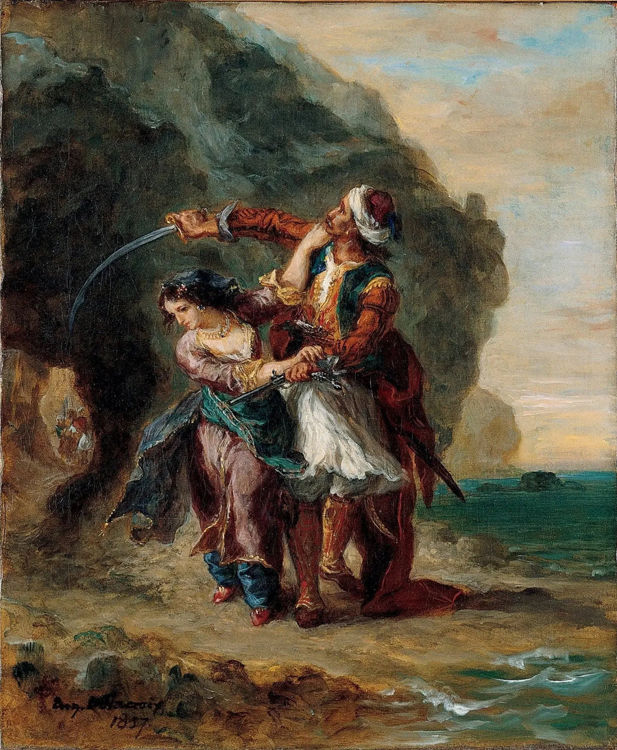 Selim og Zuleika - Eugène Delacroix