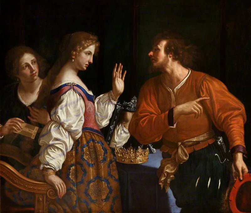 Semiramis modtager nyheden om Babylons fald - Guercino