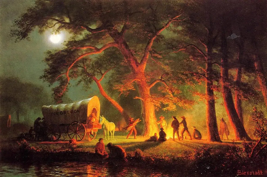 Oregon-sti (lejr) - Albert Bierstadt