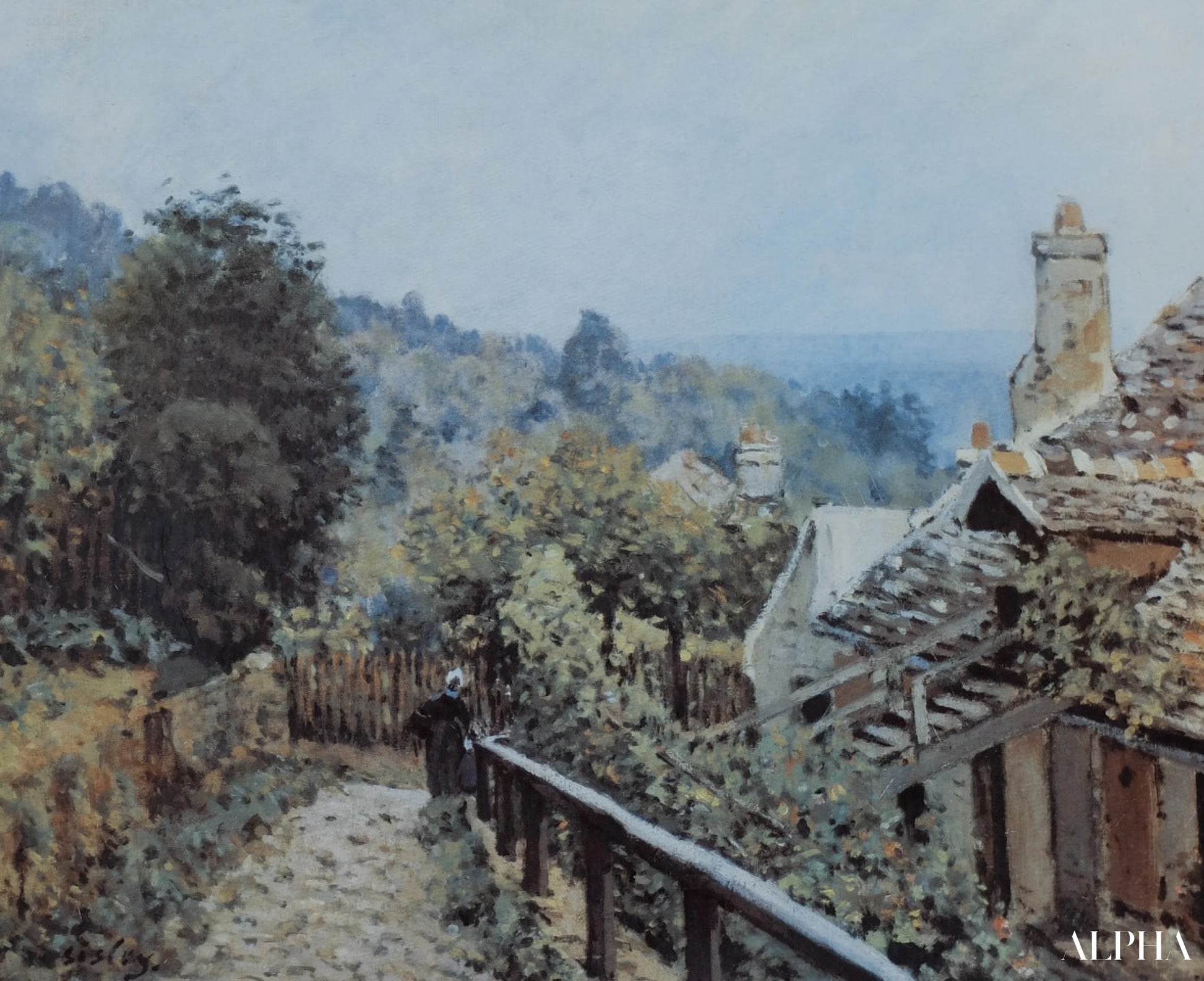 Sentier de la Mi-cote, Louveciennes - Alfred Sisley - Reproductions de tableaux et peintures haut de gamme