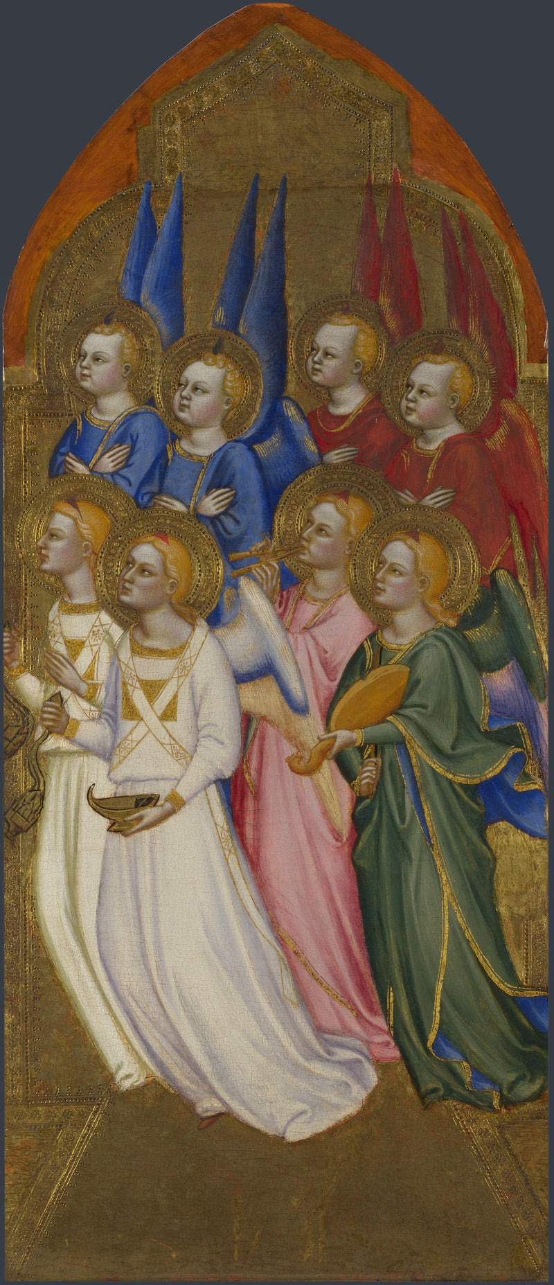 Séraphiner, cherubiner og engle tilbedere - Jacopo di Cione