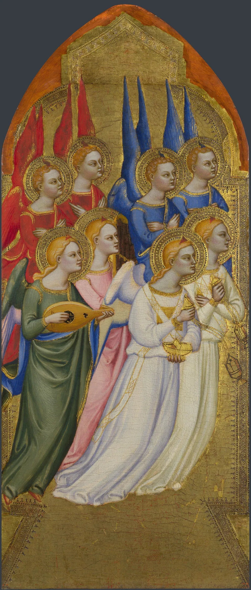Serafiner, cherubiner og engle tilbedere - Jacopo di Cione